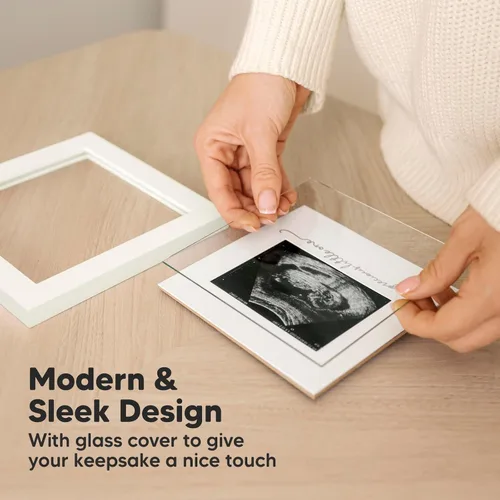 Vista 3 de KeaBabies Portarretratos de ecografía para bebé, modernos marcos de fotos de ultrasonido para mamá, regalos de primer embarazo para futura mamá