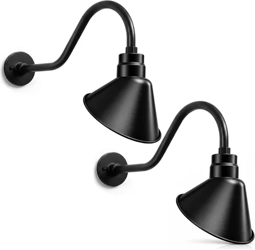 Vista 17 de Luz de letrero de cuello de cisne con pantalla angular negra satinada, 5000 Negro satinado (1 paquete)