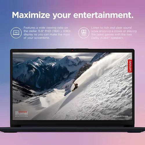 Vista 7 de Lenovo Ideapad 1 - Portátil ultraligero de 15.6 pulgadas, FHD de 15.6 pulgadas, AMD Ryzen 3 7320U (Beat i5-1035G1), 8 GB LPDDR5, SSD NVMe de 512 GB