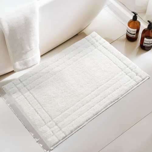 Vista 13 de Alfombras de baño negras, pequeñas alfombras de baño antideslizantes, alfombra de baño suave y peluda lavable para bañera y ducha, 18x24 Tapete