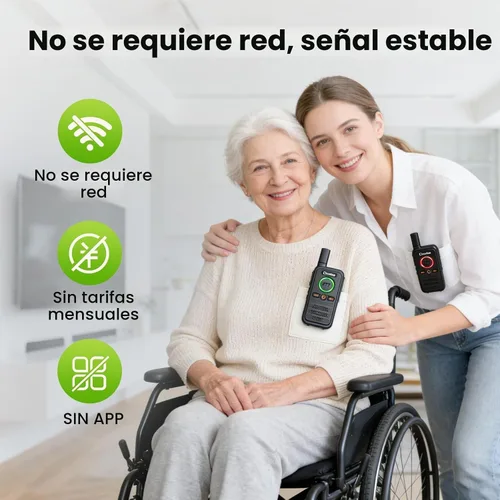 Vista 9 de Sistema de intercomunicación inalámbrico de seguridad para el hogar con alarma VOX manos libres y SOS, intercomunicador de 2 vías de largo alcance