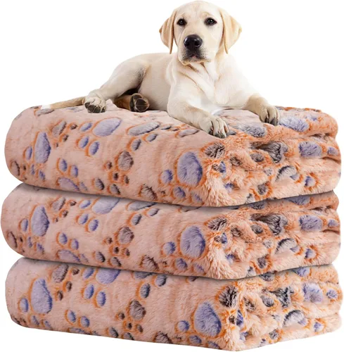 Vista 9 de Rezutan 1 paquete de 3 mantas para perros grandes, 41x31 pulgadas para mantas suaves y mullidas para mascotas y gatos de tamaño mediano, reversibles
