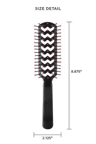 Vista 6 de Cricket Static Free Fast Flo Color Vent Hair Brush - Secado rápido y con secador, desenredante y peinado sin encrespamiento - Cerdas antiestáticas