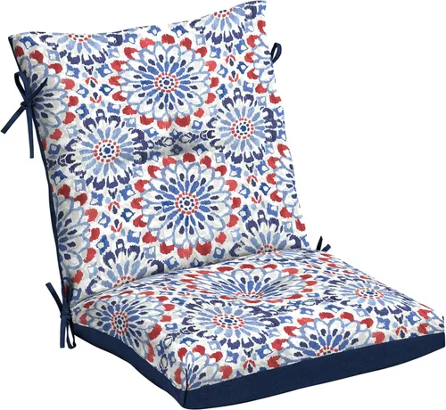 Vista 17 de Arden Selections Cojín de Silla de Comedor Exterior de Felpa Moderna con Mechones y Relleno Blowfill, 21 x 40 pulgadas, Repelente al Agua
