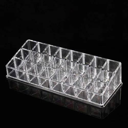 Vista 4 de Clear PS Lipstick Organizador para cosméticos maquillaje titular cristal 24 secciones B