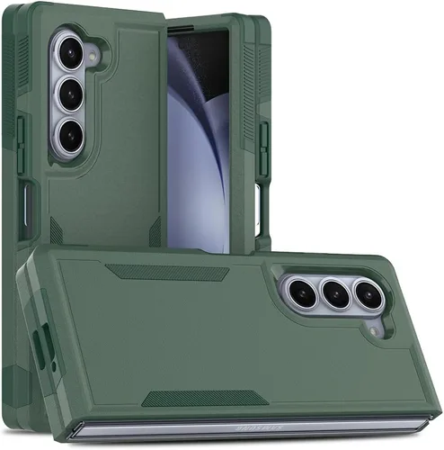 Vista 93 de Funda WOGROO para Samsung Galaxy Z Fold 4 - Funda protectora para teléfono a prueba de golpes, duradera, negra