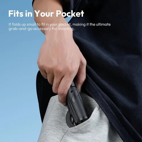 Vista 7 de ULANZI JJ03 - Mini trípode magnético para teléfono con control remoto, 3 en 1 de bolsillo para selfie, soporte de trípode extensible de rotación