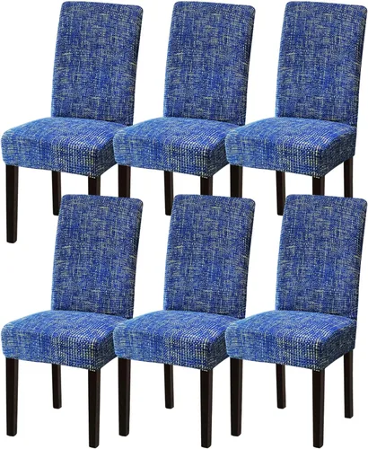 Vista 89 de Sufdari Juego de 2 fundas para sillas de comedor, fundas para sillas de cocina, fundas para sillas Parsons, protectores de sillas de elastano