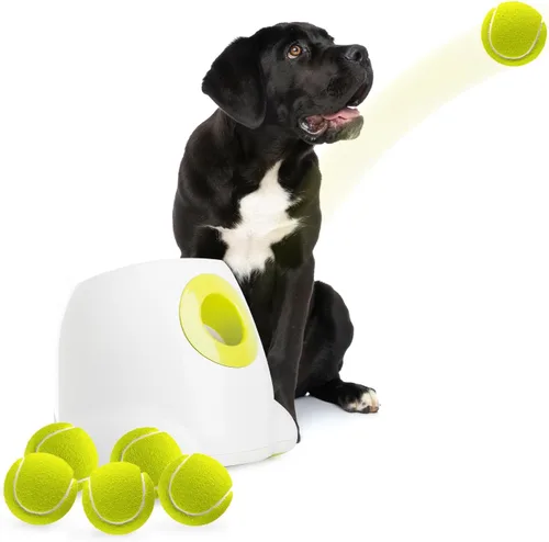 Vista 9 de ALL FOR PAWS Juguete de pelota para perros, bolas de seguridad para perros de 2 pulgadas con rebote alto, ejercicio y juego, pelotas de tenis