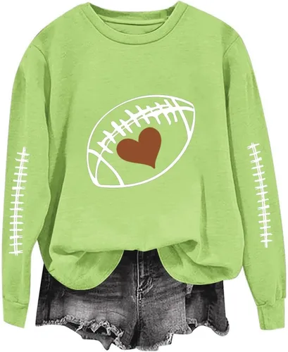 Vista 8 de Women's Oversized Sweatshirt, Long Sleeve Sweatshirts Crewneck Printed Pullover Tops, S-3XL