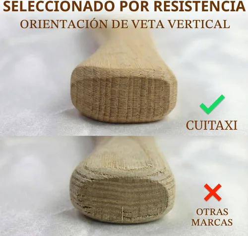 Vista 3 de Paquete de 2 piezas de repuesto de mango de hacha de nogal americano para ejes de 14 pulgadas que utilizan cabezales de 1-1/4 libras con cuñas