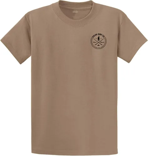 Vista 83 de Koloa Surf - Camisetas de algodón pesado para hombre, tallas grandes y altas Azul acuático/negro buscando diseño de ondas