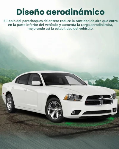 Vista 6 de SCITOO Alerón de borde delantero con acabado en negro brillante, compatible con Dodge Charger 2011-2014