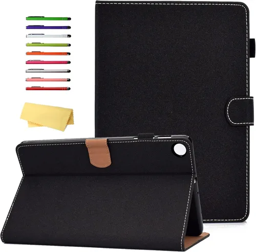 Vista 13 de Funda para Kindle Fire HD 8 de 8ª/7ª/6ª generación (2016/2017/2018) con soporte, soporte para lápices, bolsillos