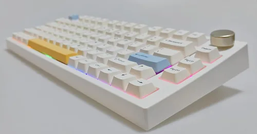 Vista 4 de NJ80-AP Teclado mecánico inalámbrico con perilla Bluetooth 5.0/2.4G/conexión con cable 75% Teclado para juegos programable RGB personalizado
