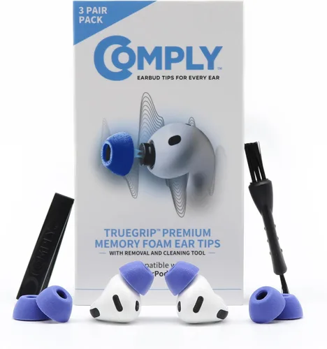 Vista 14 de Comply TrueGrip Almohadillas de repuesto premium de espuma viscoelástica para auriculares Apple AirPods Pro Gen 3 Comodidad duradera, ajuste