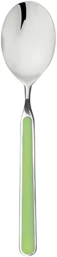 Vista 7 de MEPRA Juego de cubiertos aptos para lavavajillas, mango con acabado pistacho, color verde ácido