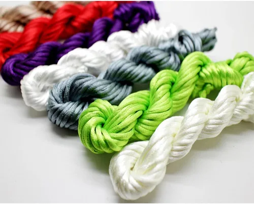 Vista 3 de Nuevo 20bundles 200Yards 0.098 in Satin/Rattail Cordón de seda para collar, pulsera, cordón de cuentas
