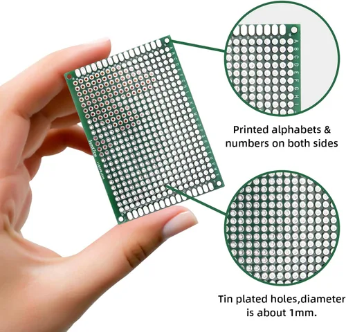 Vista 3 de Eagles 10 piezas de placa PCB de doble cara de 2.0 x 2.8 in, prototipo estañado DIY universal FR4 circuito impreso PCB placa protoboard PCB kit PCB