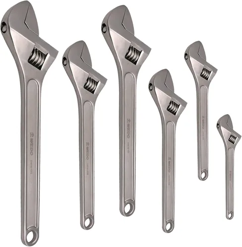 Vista 13 de WEDO Adjustable Wrench 4",Max Jaw Opening 13mm,Stainless Steel Professional Spanner,Precision Jaws,Corrosion Resistant,Rust Proof,High