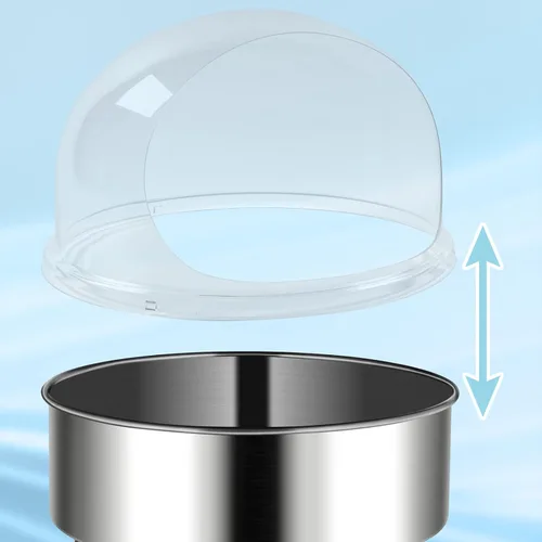 Vista 4 de ROVSUN Cubierta de escudo de burbujas para máquina de algodón de azúcar, cúpula de 21 pulgadas para máquina comercial de hilo dental transparente
