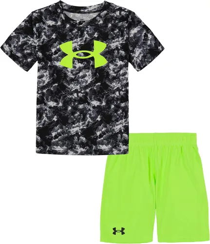 Vista 183 de Under Armour baby-girls Ua Terrazzo Leopard Heart SetShort Set
