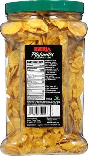 Vista 2 de Iberia Saladito - Plátanos fritos ligeramente salados, 20 onzas