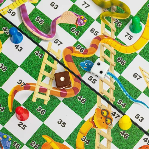 Vista 8 de Juego de mesa magnético de serpientes y escaleras - 9.6 pulgadas
