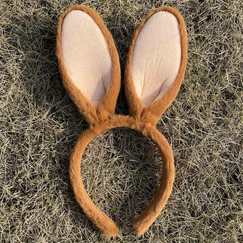 Vista 7 de CHEU Diadema de conejo de Pascua con disfraz de orejas de conejo
