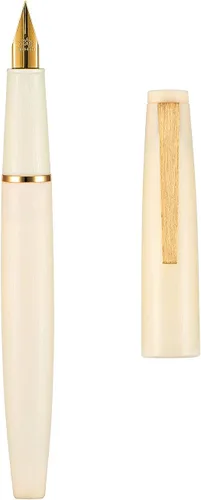 Vista 10 de Jinhao 80 pluma estilográfica de fibra de carbono cepillada negra con convertidor de tinta, 2 unidades, punta de 0.012 in