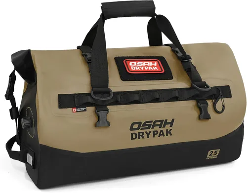 Vista 9 de Bolsa de lona impermeable 25L/40L/60L – Bolsa trasera de motocicleta resistente, bolsa seca enrollable para viajes, camping, canotaje, kayak