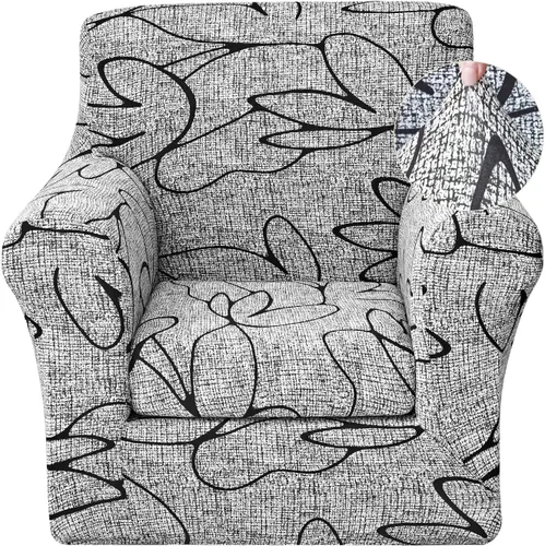 Vista 11 de JQinHome Funda elástica de 4 piezas para sofá, funda para sofá, funda para loveseat con 2 fundas de cojín separadas, protector de muebles lavable