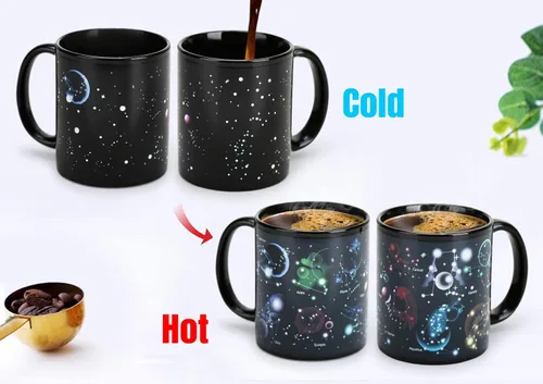 Vista 3 de Regalos de Astronomía Taza de Café con Tapa, 12 Regalos del Espacio de Constelaciones para Hombres y Mujeres, Taza de Cerámica con Tema de Planeta