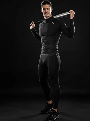 Vista 5 de DRSKIN Men's Compression Shirts Top Long Sleeve Baselayer Sports Running Workout Athletic Gym