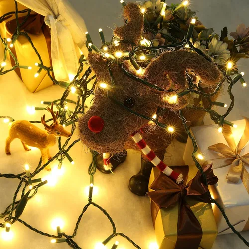 Vista 9 de Brizled - 100 luces LED para árbol de Navidad de 33 pies, solo encendido constante, 5mm de ángulo amplio, luces de 120 V con certificación UL