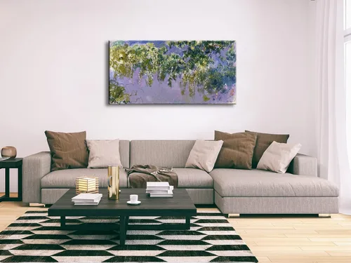 Vista 4 de Wieco Art Lienzo de giclée de glicenia, arte de pared de Claude Monet, famosas pinturas al óleo, obras de arte de arte modernas e impresionistas