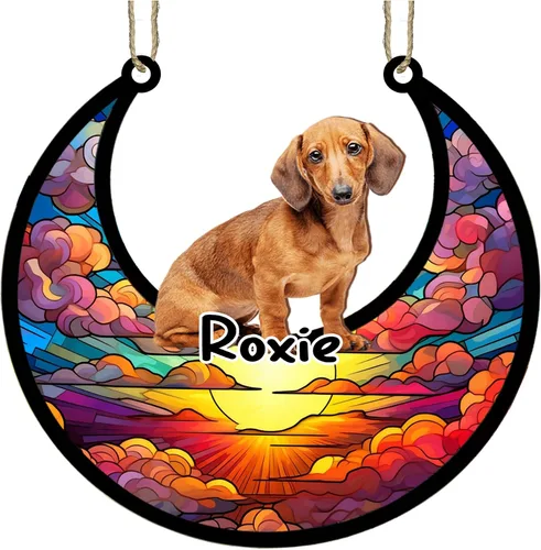 Vista 49 de LOVELYPOD Adorno de Navidad personalizado para perro pastor australiano, atrapasoles conmemorativo, adorno de Navidad de pastor australiano