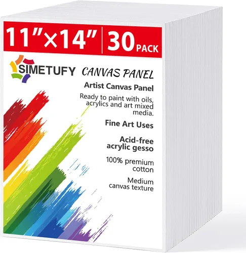 Vista 25 de Simetufy Paquete de 12 Tableros de Lienzo Pequeños para Pintura de 4 x 6 pulgadas - Paneles de Mini Lienzo de 100% Algodón sin Ácidos Imprimados