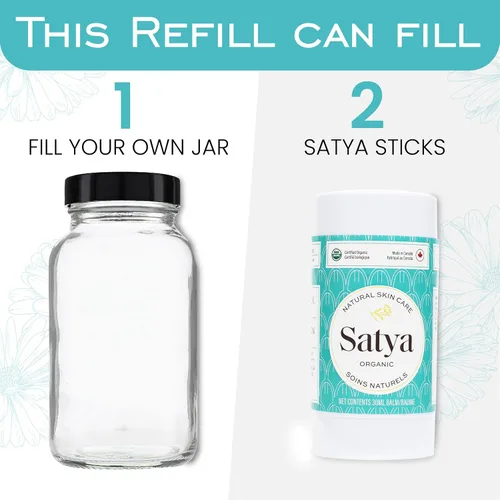 Vista 6 de Satya Organic All Over Body Balm - Llena tu propio/recarga - Recarga de loción en barra para todo tipo de piel - Hidratante de bálsamo facial