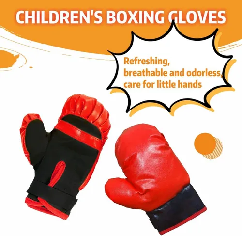 Vista 5 de Punching Bag for Kids, 3-12 Adjustable Boxing Equipment with Boxing Gloves, Boxing Set as Boys & Girls Toys Gifts