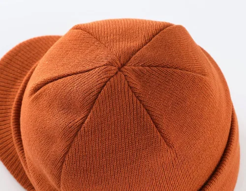 Vista 26 de Home Prefer - Gorro de invierno para hombre con visera, cálida y doble punto.