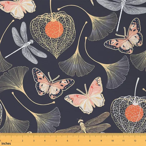 Vista 21 de Tela decorativa de setas lindas de Feelyou por el patio, tela de tapicería de setas de dibujos animados para sillas, tela decorativa impermeable al