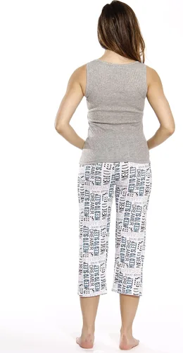 Vista 3 de Just Love - Pijama capri 100% algodón para mujer