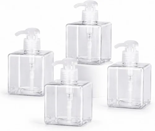 Vista 8 de Foaming Soap Dispenser 4 Pack, 15oz/450ml Brown Foam Soap Pump Bottles, Refillable Bathroom Soap Dispenser with Rich Foam Pump for Kitchen Sink