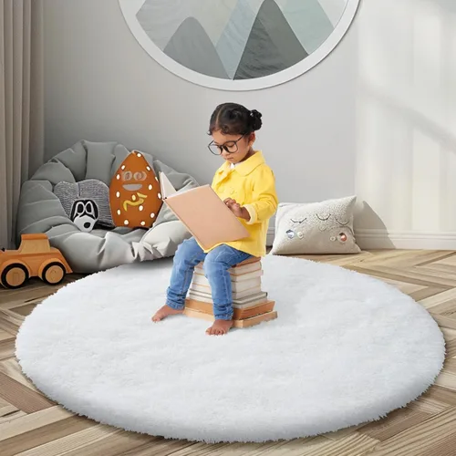 Vista 90 de Alfombras pequeñas de 2 x 3 pies, alfombra negra para dormitorio, alfombra moderna de pelo largo, alfombra pequeña, alfombra de noche esponjosa