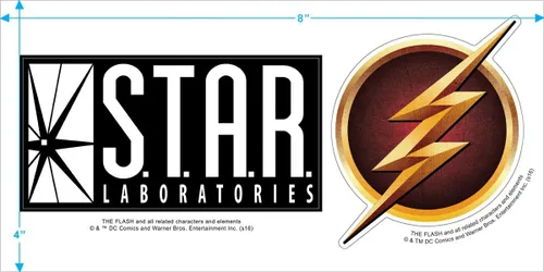 Vista 3 de Popfunk Classic Flash Star Labs Superhero S.T.A.R. Laboratories Sudadera con capucha y calcomanías