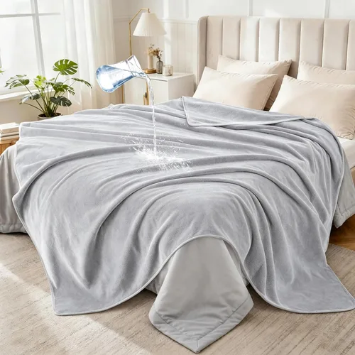 Vista 14 de LOOBANI Manta impermeable para sofá, de doble cara, a prueba de fugas, 40 x Rosa