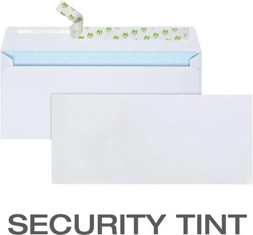 Vista 3 de Quality Park Sobres tamaño carta #10 – Sobres tintados de seguridad autosellados 4/18 x 9.5 pulgadas – Diseño sin ventanas – Sobres de correo