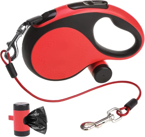 Vista 9 de SCENEREAL Correa retráctil para perros pequeños, medianos y grandes de hasta 110 libras, cinta de nailon sin enredos de 26 pies y 360° con cuerda