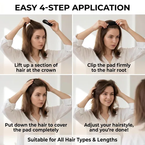 Vista 7 de Erioctry Pinzas para el cabello, 10 piezas de esponja negra de espuma con volumen para el cabello para mujeres y niñas